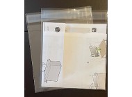 145 x 145mm + Flap Clear Retail Display Bags (38mu cast)